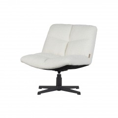 ARMCHAIR TURNING BOUCLE WHITE 80    - CHAIRS, STOOLS